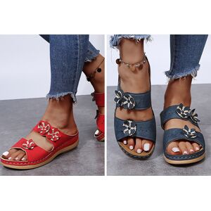 Blu Walk Trading Ltd T/A Supertrendinuk Women's Floral Sandals Blu Walk Trading Ltd T/A Supertrendinuk Women's Floral Sandals