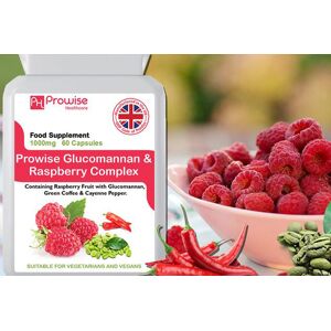 PROWISE HEALTHCARE LTD Glucomannan & Raspberry Ketones Complex Capsules PROWISE HEALTHCARE LTD Glucomannan & Raspberry Ketones Complex Capsules