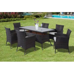 Mhstar Uk Ltd Outsunny 7pc Rattan Dining Set