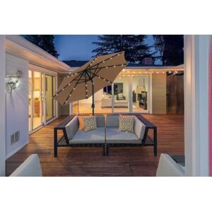 Mhstar Uk Ltd Outsunny 24 LED Solar Powered Parasol
