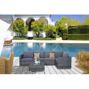 Mhstar Uk Ltd Outsunny Corner Sofa 4 PC Rattan Set