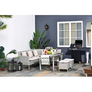 Mhstar Uk Ltd Outsunny Patio Rattan Corner Dining Set