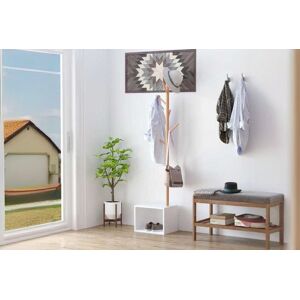 Mhstar Uk Ltd HOMCOM 180 cm Coat Rack Storage Bench