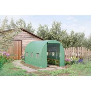 Mhstar Uk Ltd Outsunny Polytunnel Greenhouse, Green