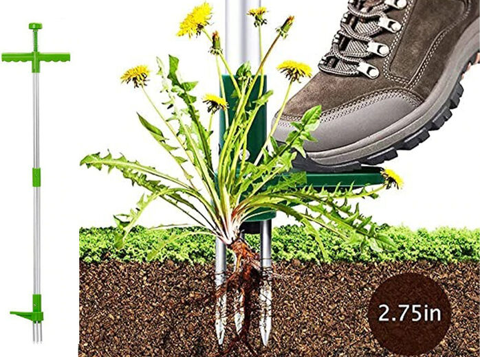 Just Dealz Stand Up Weed Puller Garden Tool
