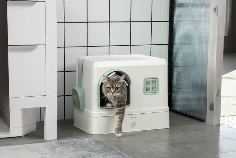 Mhstar Uk Ltd Hooded Cat Litter Box w/ Drawer Pan