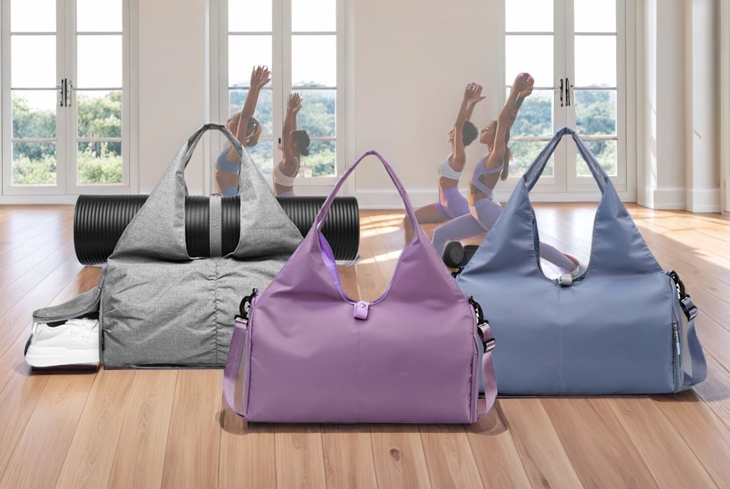Obero International Ltd All-Purpose Yoga Gym Bag with Mat Strap