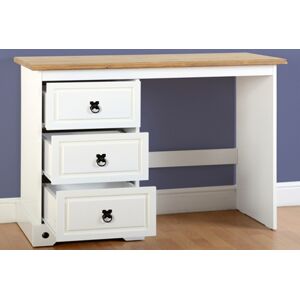 Furniture 321 Ltd Corona 3 Drawer Dressing Table in White/Distressed Waxed Pine! Furniture 321 Ltd Corona 3 Drawer Dressing Table in White/Distressed Waxed Pine!