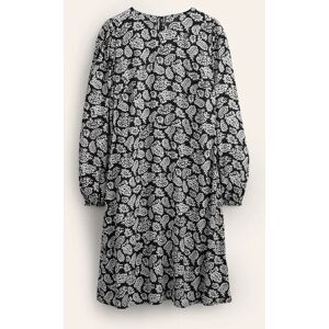 Crew Neck Print Mini Dress Black Women Boden 18 Female