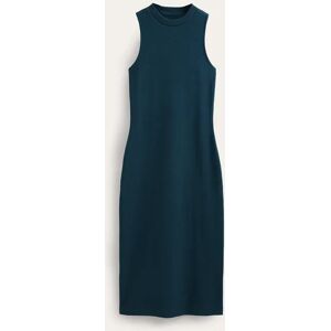 Racer Rib Jersey Midi Dress Blue Women Boden 18 Female