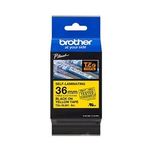 Brother TZESL661 36mm Black on Yellow Self Laminating Tape Brother TZESL661 36mm Black on Yellow Self Laminating Tape