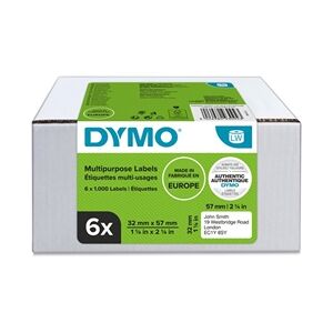 Dymo LabelWriter Multipurpose Labels 32mmx57mm (Pack of 6) 2093094 Dymo LabelWriter Multipurpose Labels 32mmx57mm (Pack of 6) 2093094