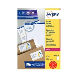 Avery Addressing Labels Laser Jam-Free 199.6x289.1mm White 100 Labels Avery Addressing Labels Laser Jam-Free 199.6x289.1mm White 100 Labels