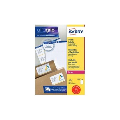 Avery Addressing Labels Laser Jam-Free 199.6x289.1mm White 100 Labels Avery Addressing Labels Laser Jam-Free 199.6x289.1mm White 100 Labels