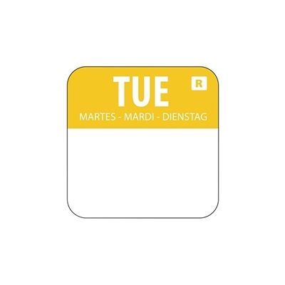 Vogue Food Labeling Stickers - 1000 Yellow Mardi Labels Vogue Food Labeling Stickers - 1000 Yellow Mardi Labels