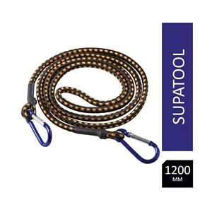 SupaTool Bungee Cord with Carabiner Hooks 1200mm x 8mm SupaTool Bungee Cord with Carabiner Hooks 1200mm x 8mm