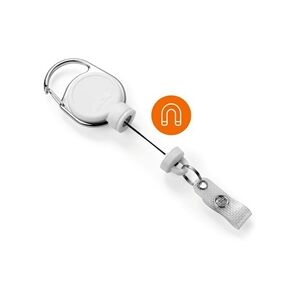 Durable EXTRA STRONG Badge Reel White Durable EXTRA STRONG Badge Reel White