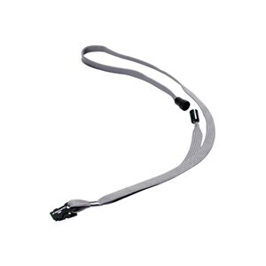 Durable Textile Badge Necklace 10mm Grey (10 Pack) Durable Textile Badge Necklace 10mm Grey (10 Pack)