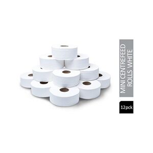 Unbranded Mini Centrefeed Rolls White 1 Ply 12x120m Unbranded Mini Centrefeed Rolls White 1 Ply 12x120m