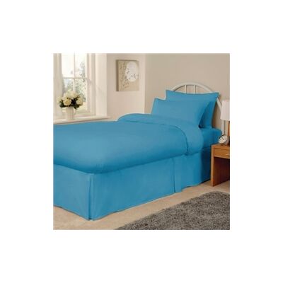 Mitre Essentials Spectrum Valances Kick Pleat Turquoise Double Mitre Essentials Spectrum Valances Kick Pleat Turquoise Double