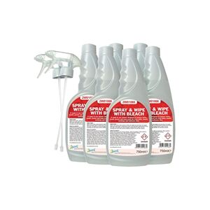 2Work Spray And Wipe With Bleach 750ml (6 Pack) 2W07245 2Work Spray And Wipe With Bleach 750ml (6 Pack) 2W07245