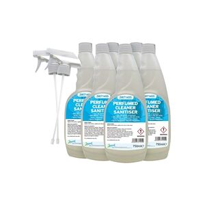 2Work Perfumed Spray Wipe Sanitiser 750ml (Pack of 6) 211SVW 2Work Perfumed Spray Wipe Sanitiser 750ml (Pack of 6) 211SVW