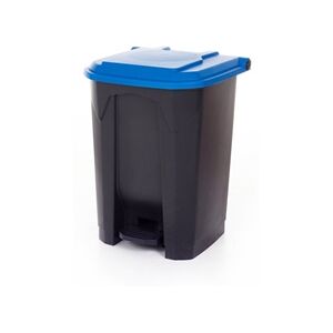 GPC Pedal Bin; 50L; Polypropylene; Grey Body & Blue Lid GPC Pedal Bin; 50L; Polypropylene; Grey Body & Blue Lid