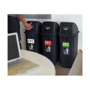 GPC Pedal Bin; Set of 3; 60L; Plastic; Dark Grey GPC Pedal Bin; Set of 3; 60L; Plastic; Dark Grey