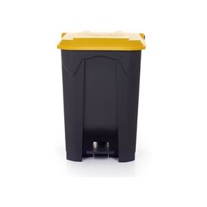 GPC Pedal Bin; 80L; Polypropylene; Grey Body & Yellow Lid GPC Pedal Bin; 80L; Polypropylene; Grey Body & Yellow Lid