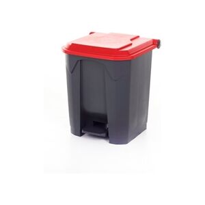 GPC Pedal Bin; 30L; Polypropylene; Grey Body & Red Lid GPC Pedal Bin; 30L; Polypropylene; Grey Body & Red Lid