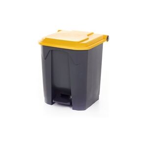 GPC Pedal Bin; 30L; Polypropylene; Grey Body & Yellow Lid GPC Pedal Bin; 30L; Polypropylene; Grey Body & Yellow Lid
