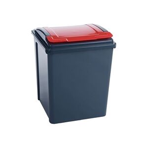 VFM Recycling Bin With Lid 50 Litre Red VFM Recycling Bin With Lid 50 Litre Red