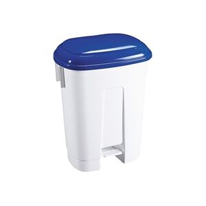 Unbranded Derby 60 Litre White/Blue Plastic Pedal Bin Unbranded Derby 60 Litre White/Blue Plastic Pedal Bin