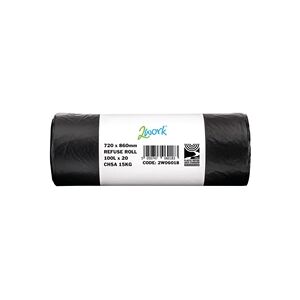 2Work Refuse Sacks 100 Litre 20 Bags per Roll (10 Pack) 2Work Refuse Sacks 100 Litre 20 Bags per Roll (10 Pack)
