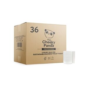 Cheeky Panda Professional 3-Ply Bamboo Toilet Rolls Quilted (Pack 36) Cheeky Panda Professional 3-Ply Bamboo Toilet Rolls Quilted (Pack 36)