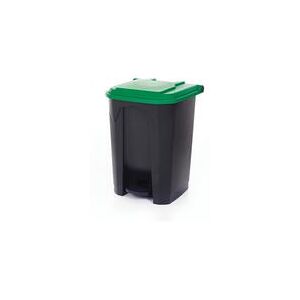 2Work Pedal Bin with Coloured Lid 50L Grey/Green 380x410x560mm 2W10772 2Work Pedal Bin with Coloured Lid 50L Grey/Green 380x410x560mm 2W10772
