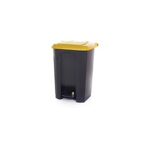 2Work Pedal Bin with Coloured Lid 80 Litre Grey/Yellow 2Work Pedal Bin with Coloured Lid 80 Litre Grey/Yellow
