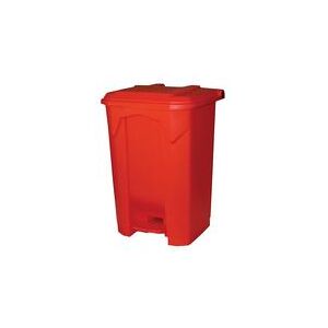 2Work Pedal Bin 80 Litre 410x470x670mm Red 2W10786 2Work Pedal Bin 80 Litre 410x470x670mm Red 2W10786