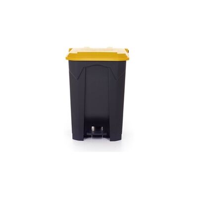 GPC - 80L - Grey - Yellow lid - Pedal bin GPC - 80L - Grey - Yellow lid - Pedal bin