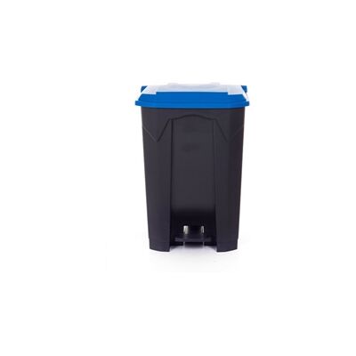 GPC Pedal Bin; 80L; Polypropylene; Grey Body & Blue Lid GPC Pedal Bin; 80L; Polypropylene; Grey Body & Blue Lid