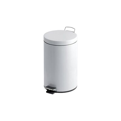 GPC Pedal Bin; 12L; Steel; White GPC Pedal Bin; 12L; Steel; White