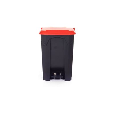 GPC Pedal Bin; 80L; Polypropylene; Grey Body & Red Lid GPC Pedal Bin; 80L; Polypropylene; Grey Body & Red Lid