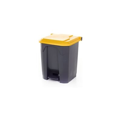 GPC Pedal Bin; 30L; Polypropylene; Grey Body & Yellow Lid GPC Pedal Bin; 30L; Polypropylene; Grey Body & Yellow Lid