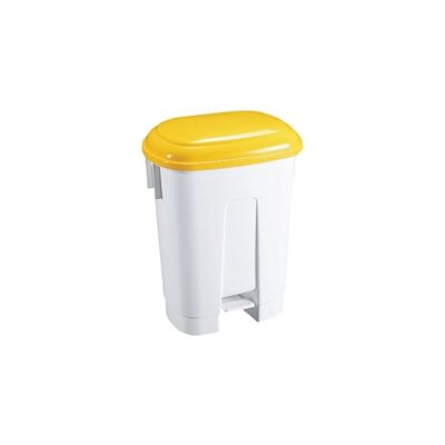 VFM Derby 30 L White/Yellow Plastic Pedal Bin VFM Derby 30 L White/Yellow Plastic Pedal Bin