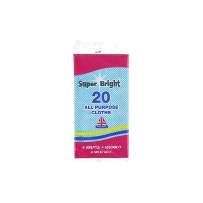 Super Bright All Purpose Cloths 20's - PACK (10) Super Bright All Purpose Cloths 20's - PACK (10)