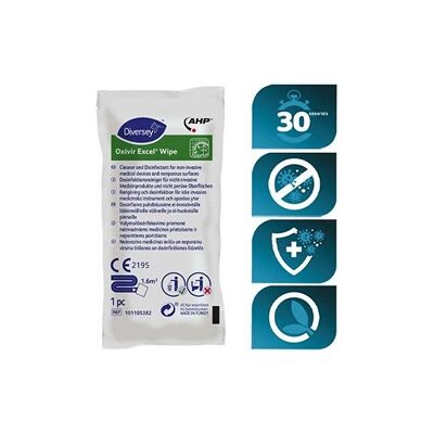 Diversey Oxivir Excel Wipe Individually Wrapped 1000's Diversey Oxivir Excel Wipe Individually Wrapped 1000's