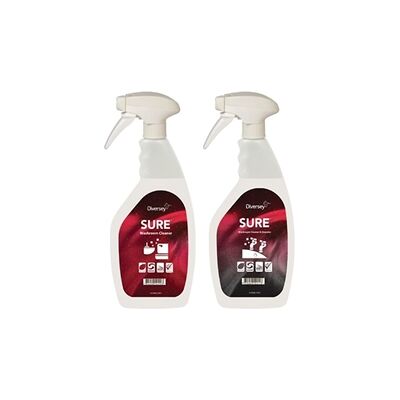 Diversey SURE Washroom Cleaner / Cleaner Descaler Refill Bottles 750ml (6 Pack) Diversey SURE Washroom Cleaner / Cleaner Descaler Refill Bottles 750ml (6 Pack)