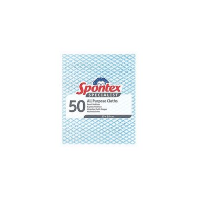 Spontex Specialist All Purpose Cloths Blue (Pack of 50) 19900102 Spontex Specialist All Purpose Cloths Blue (Pack of 50) 19900102