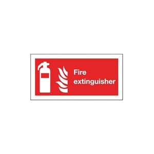 Unbranded Safety Sign Fire Extinguisher Symbol 100x200mm Self-Adhesive Unbranded Safety Sign Fire Extinguisher Symbol 100x200mm Self-Adhesive