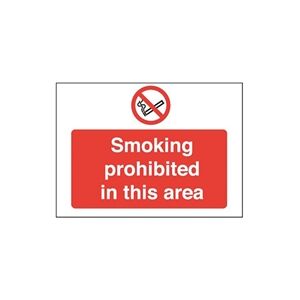 Unbranded Safety Sign Smoking Prohibited in This Area 450x600mm PVC Unbranded Safety Sign Smoking Prohibited in This Area 450x600mm PVC